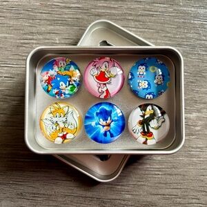 Handmade Sonic the Hedgehog Themed Magnets Set